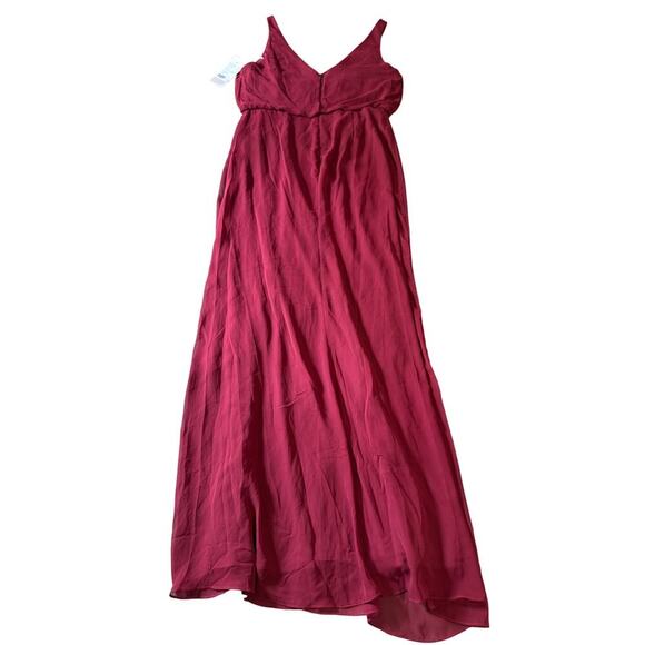 NWT THREAD Bridesmaid Ines Chiffon Sleeveless Gown
Burgundy Dessy Size 12 R - Picture 3 of 12